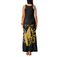 Philippines Tribal Family Matching Tank Maxi Dress and Hawaiian Shirt King Lapu Lapu Gold Version LT05 - Polynesian Pride