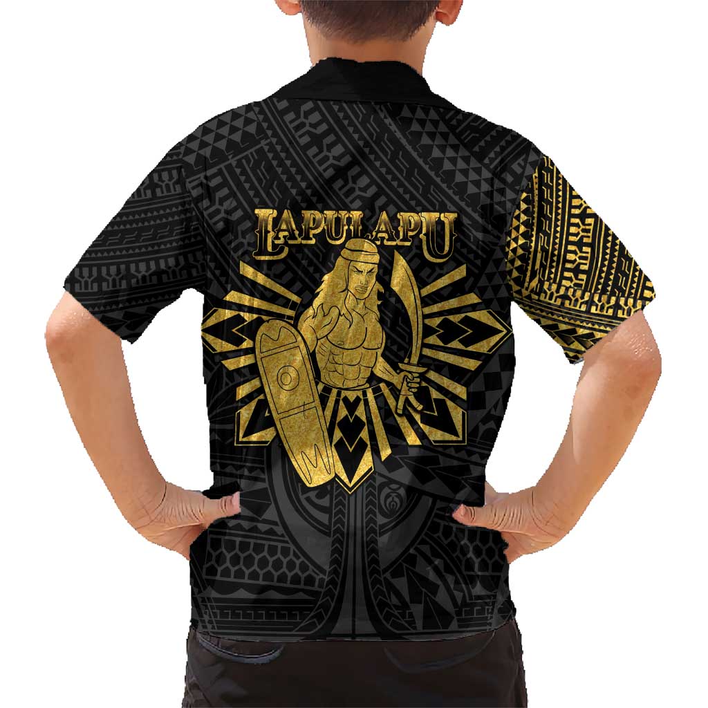 Philippines Tribal Kid Hawaiian Shirt King Lapu Lapu Gold Version LT05 - Polynesian Pride