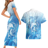 Mother's Love Is Deeper Than Ocean Couples Matching Short Sleeve Bodycon Dress and Hawaiian Shirt Polynesian Style LT05 - Polynesian Pride