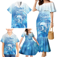 Mother's Love Is Deeper Than Ocean Family Matching Mermaid Dress and Hawaiian Shirt Polynesian Style LT05 - Polynesian Pride