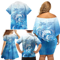 Mother's Love Is Deeper Than Ocean Family Matching Off Shoulder Short Dress and Hawaiian Shirt Polynesian Style LT05 - Polynesian Pride
