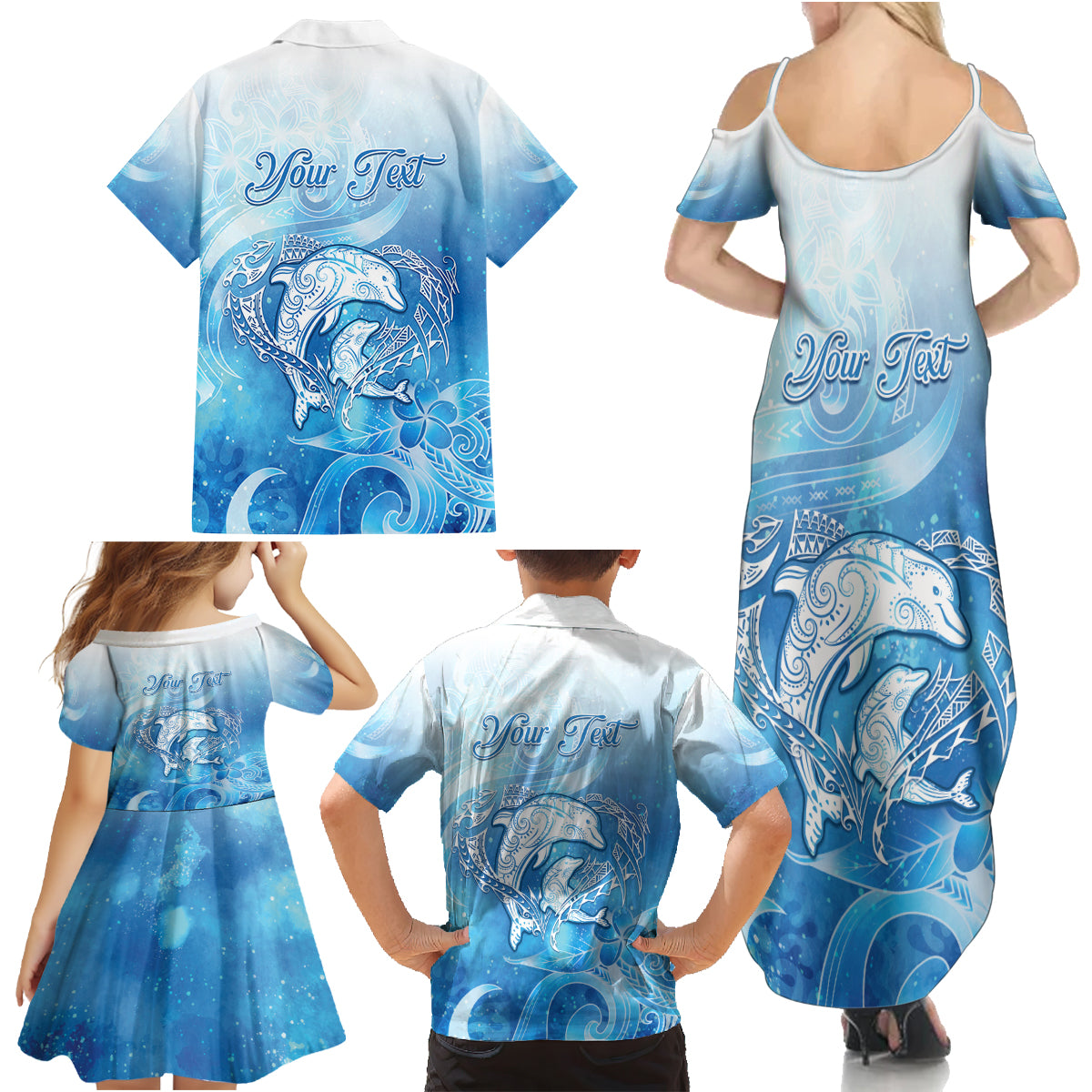 Mother's Love Is Deeper Than Ocean Family Matching Summer Maxi Dress and Hawaiian Shirt Polynesian Style LT05 - Polynesian Pride