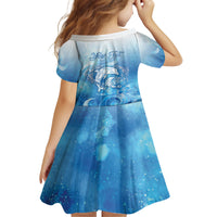 Mother's Love Is Deeper Than Ocean Kid Short Sleeve Dress Polynesian Style