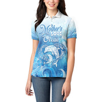Mother's Love Is Deeper Than Ocean Women Polo Shirt Polynesian Style