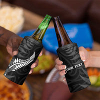 Personalised New Zealand Chur Bro 4 in 1 Can Cooler Tumbler Maori Koru With Silver Fern LT05 - Polynesian Pride