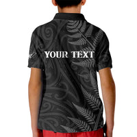 Personalised New Zealand Chur Bro Kid Polo Shirt Maori Koru With Silver Fern LT05 - Polynesian Pride