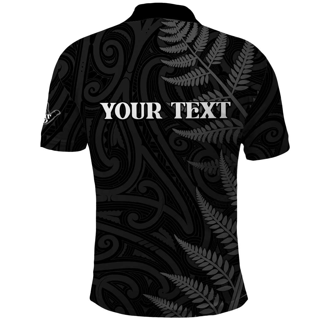 Personalised New Zealand Chur Bro Polo Shirt Maori Koru With Silver Fern