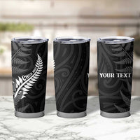 Personalised New Zealand Chur Bro Tumbler Cup Maori Koru With Silver Fern