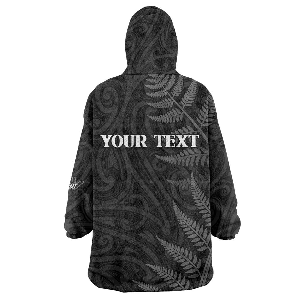 Personalised New Zealand Chur Bro Wearable Blanket Hoodie Maori Koru With Silver Fern LT05 - Polynesian Pride
