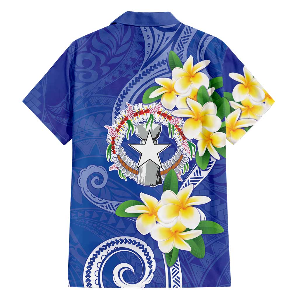 Northern Mariana Islands Chamorro Family Matching Mermaid Dress and Hawaiian Shirt Plumeria Curves Style Navy Version LT05 - Polynesian Pride