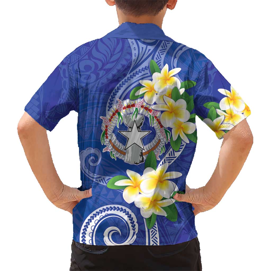 Northern Mariana Islands Chamorro Family Matching Short Sleeve Bodycon Dress and Hawaiian Shirt Plumeria Curves Style Navy Version LT05 - Polynesian Pride