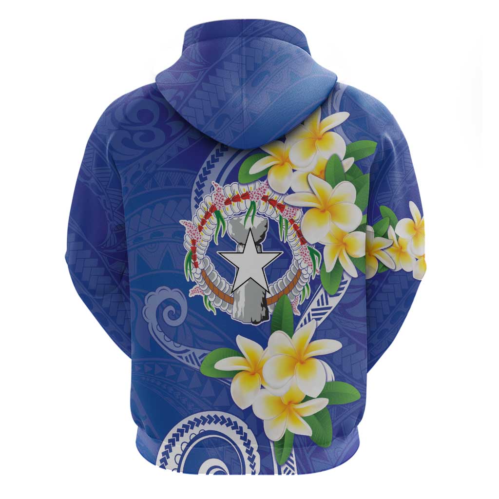 Northern Mariana Islands Chamorro Zip Hoodie Plumeria Curves Style Navy Version
