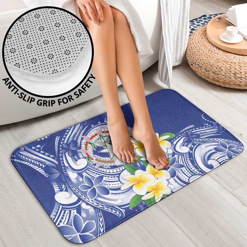 Northern Mariana Islands Bathroom Set Polynesian Pattern With Frangipani
