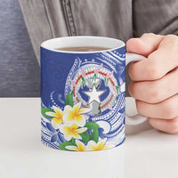 Northern Mariana Islands Ceramic Mug Polynesian Pattern With Frangipani