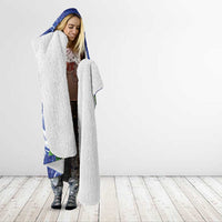 Northern Mariana Islands Hooded Blanket Polynesian Pattern With Frangipani