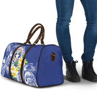 Northern Mariana Islands Travel Bag Polynesian Pattern With Frangipani