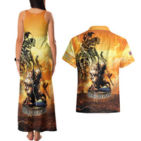 Hawaii Memorial Day Couples Matching Tank Maxi Dress and Hawaiian Shirt Remember Their Sacrifice LT05 - Polynesian Pride
