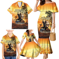 Hawaii Memorial Day Family Matching Mermaid Dress and Hawaiian Shirt Remember Their Sacrifice LT05 - Polynesian Pride