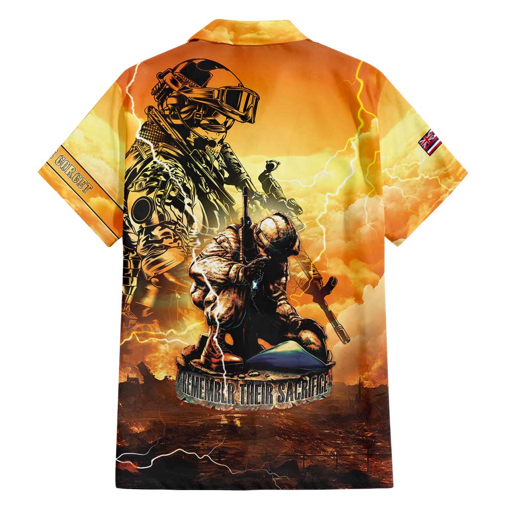 Hawaii Memorial Day Family Matching Off Shoulder Short Dress and Hawaiian Shirt Remember Their Sacrifice LT05 - Polynesian Pride