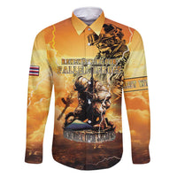 Hawaii Memorial Day Family Matching Summer Maxi Dress and Hawaiian Shirt Remember Their Sacrifice LT05 Dad's Shirt - Long Sleeve Yellow - Polynesian Pride