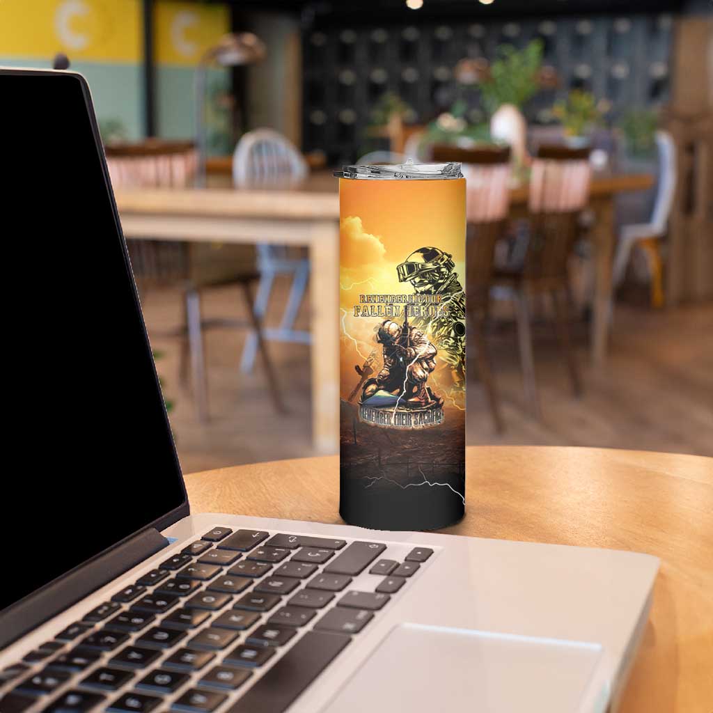 Hawaii Memorial Day Skinny Tumbler Remember Their Sacrifice LT05 - Polynesian Pride