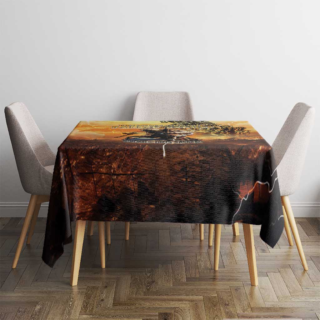 Hawaii Memorial Day Tablecloth Remember Their Sacrifice