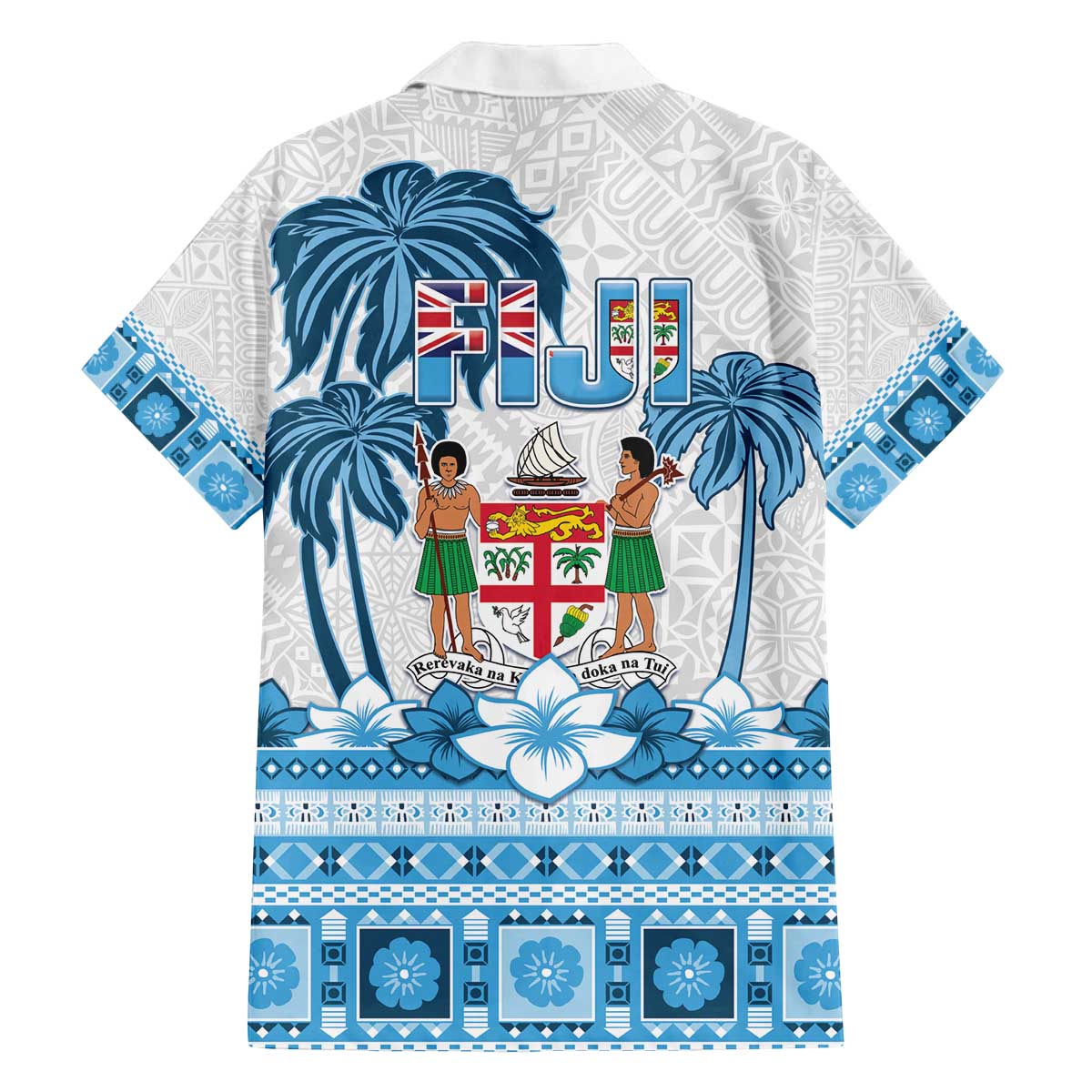 Fiji 679 Constitution Day Family Matching Off The Shoulder Long Sleeve Dress and Hawaiian Shirt Fijian Tapa Pattern LT05 - Polynesian Pride