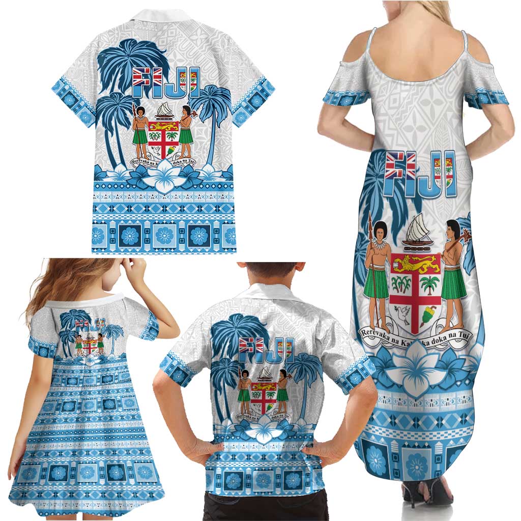 Fiji 679 Constitution Day Family Matching Summer Maxi Dress and Hawaiian Shirt Fijian Tapa Pattern LT05 - Polynesian Pride