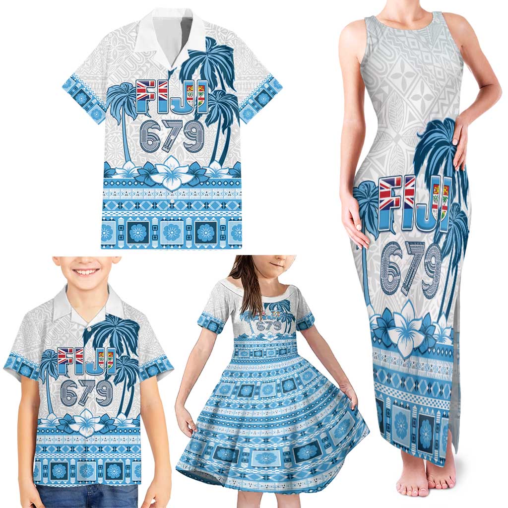 Fiji 679 Constitution Day Family Matching Tank Maxi Dress and Hawaiian Shirt Fijian Tapa Pattern LT05 - Polynesian Pride