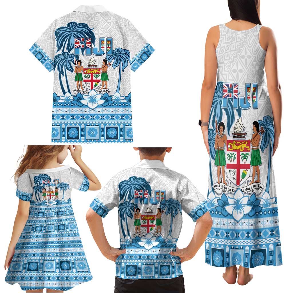 Fiji 679 Constitution Day Family Matching Tank Maxi Dress and Hawaiian Shirt Fijian Tapa Pattern LT05 - Polynesian Pride