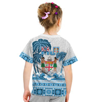 Fiji 679 Constitution Day Kid T Shirt Fijian Tapa Pattern LT05 - Polynesian Pride