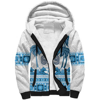 Fiji 679 Constitution Day Sherpa Hoodie Fijian Tapa Pattern