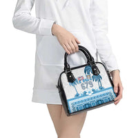 Fiji 679 Constitution Day Shoulder Handbag Fijian Tapa Pattern