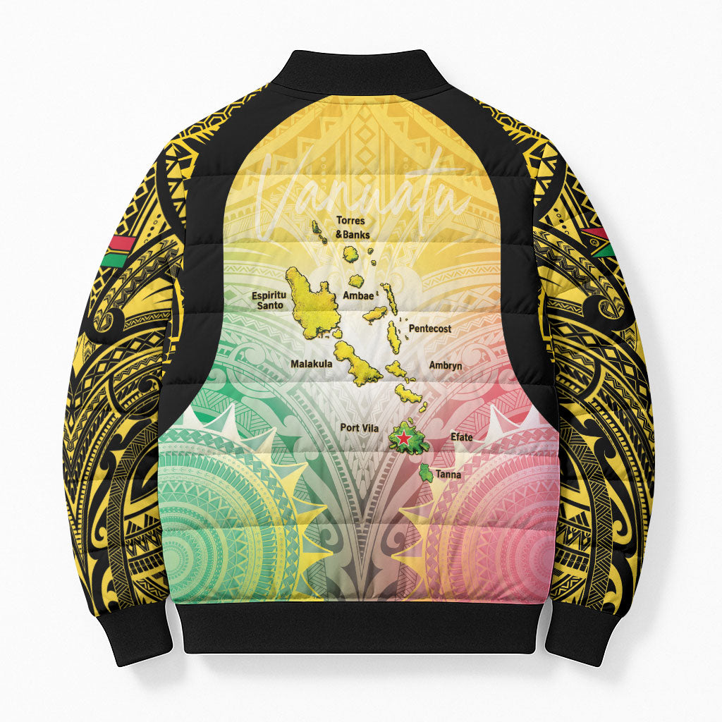 Vanuatu Independence Day Bomber Puffer Jacket The Untouched Paradise