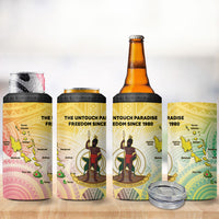 Vanuatu Independence Day 4 in 1 Can Cooler Tumbler The Untouched Paradise LT05 - Polynesian Pride