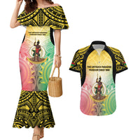 Vanuatu Independence Day Couples Matching Mermaid Dress and Hawaiian Shirt The Untouched Paradise LT05 Colorful - Polynesian Pride