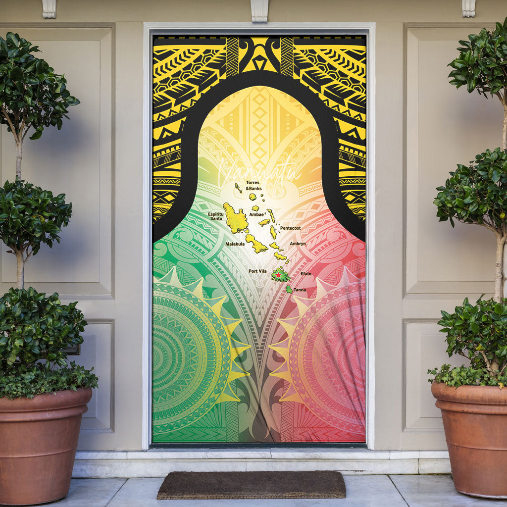 Vanuatu Independence Day Door Cover The Untouched Paradise LT05 Colorful - Polynesian Pride