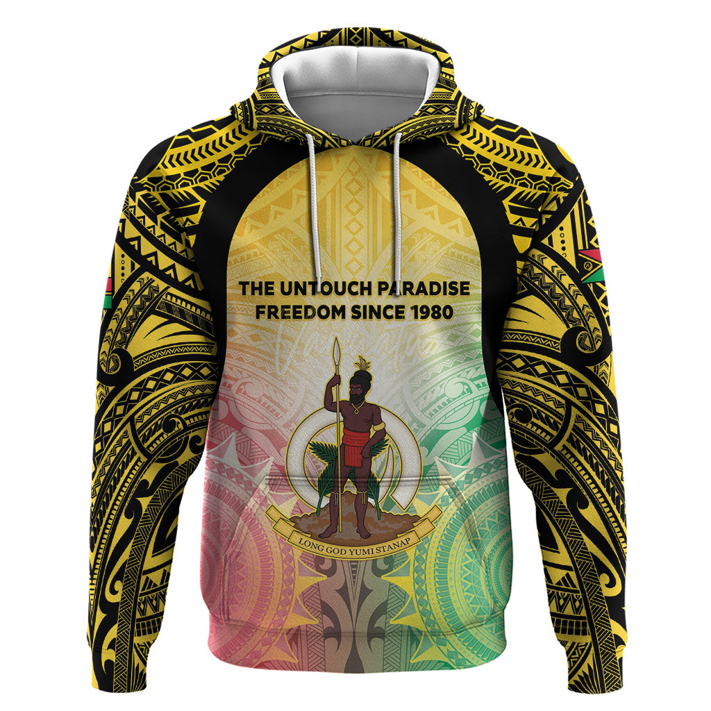 Vanuatu Independence Day Hoodie The Untouched Paradise LT05 Pullover Hoodie Colorful - Polynesian Pride