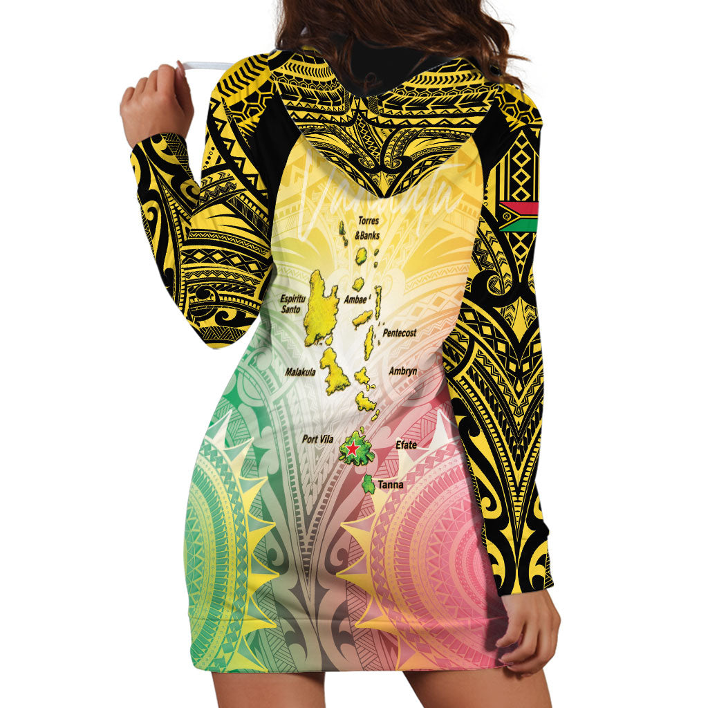 Vanuatu Independence Day Hoodie Dress The Untouched Paradise LT05 - Polynesian Pride