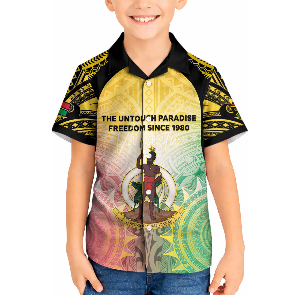 Vanuatu Independence Day Kid Hawaiian Shirt The Untouched Paradise LT05 Kid Colorful - Polynesian Pride