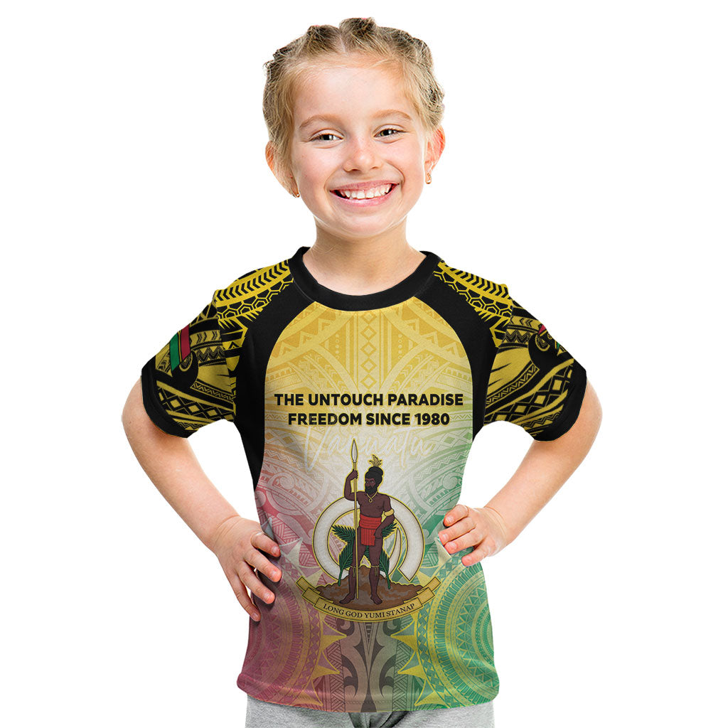 Vanuatu Independence Day Kid T Shirt The Untouched Paradise LT05 Colorful - Polynesian Pride