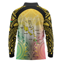 Vanuatu Independence Day Long Sleeve Polo Shirt The Untouched Paradise LT05 - Polynesian Pride