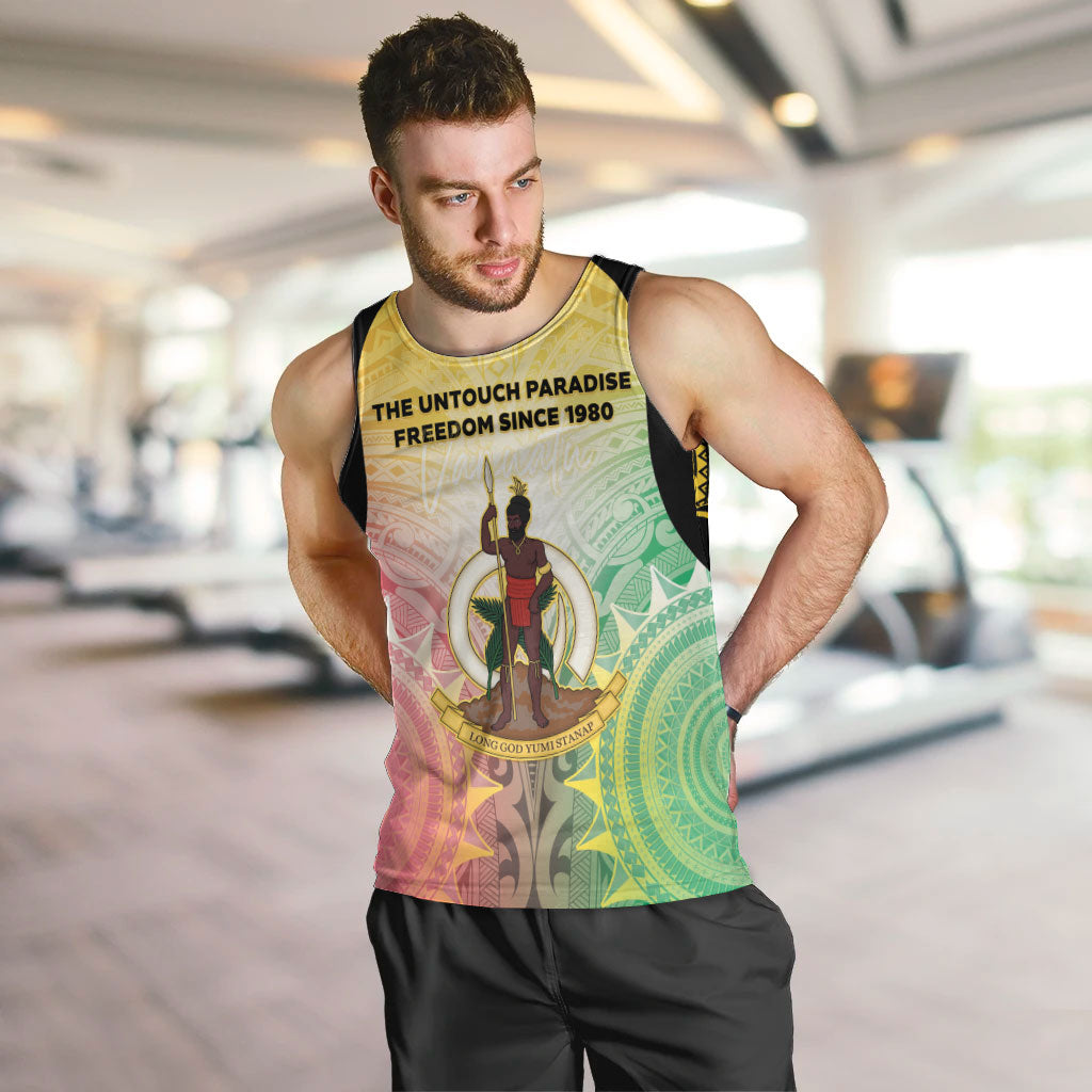 Vanuatu Independence Day Men Tank Top The Untouched Paradise LT05 Colorful - Polynesian Pride