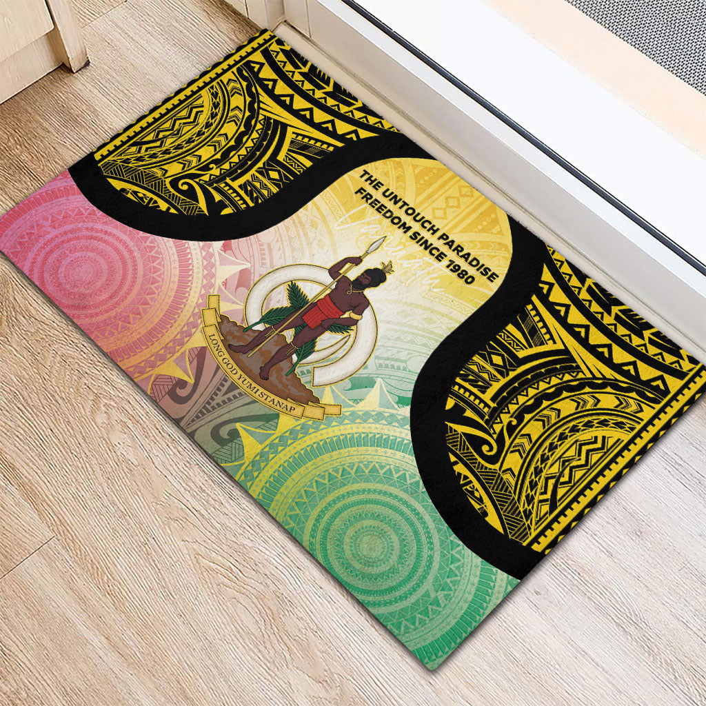 Vanuatu Independence Day Rubber Doormat The Untouched Paradise