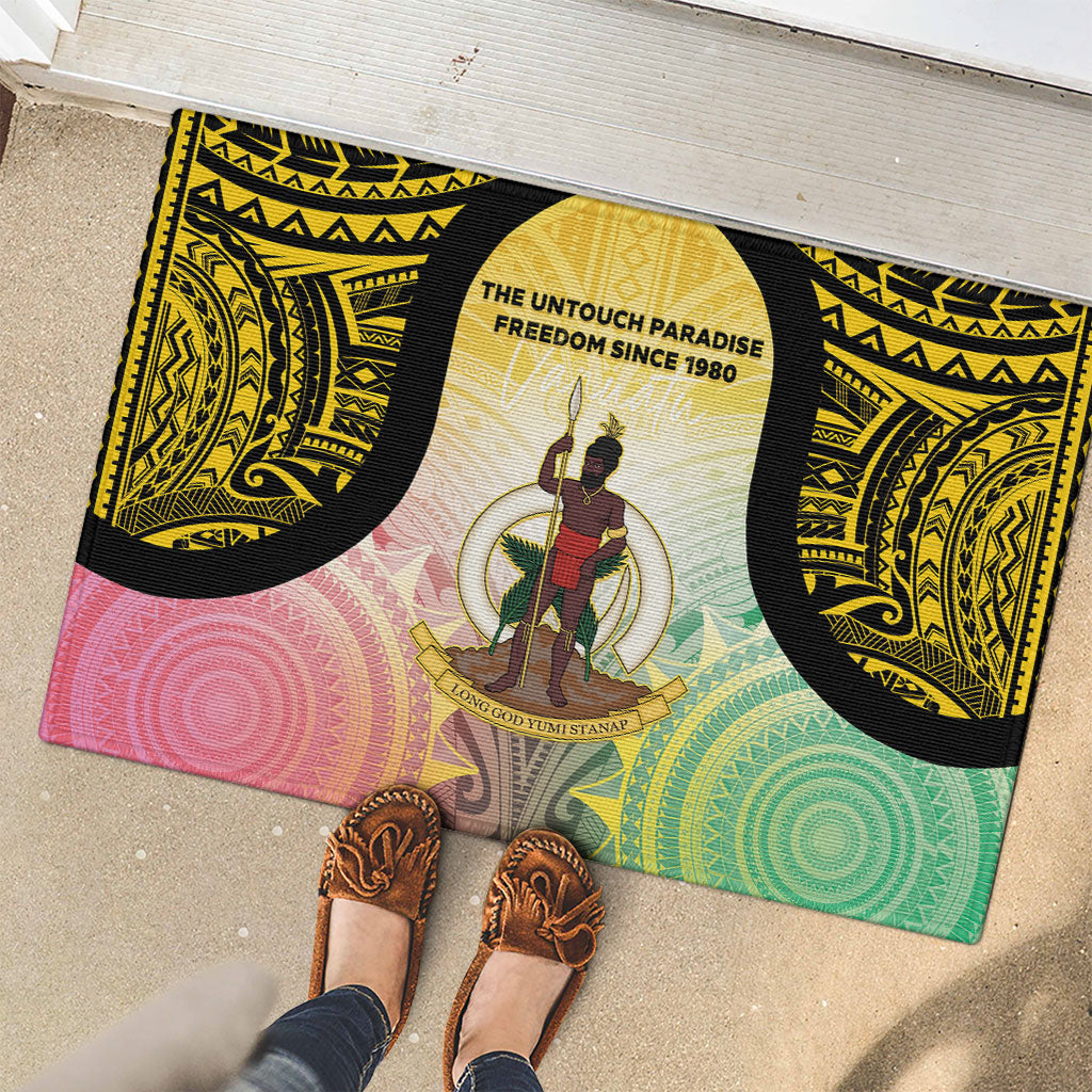 Vanuatu Independence Day Rubber Doormat The Untouched Paradise