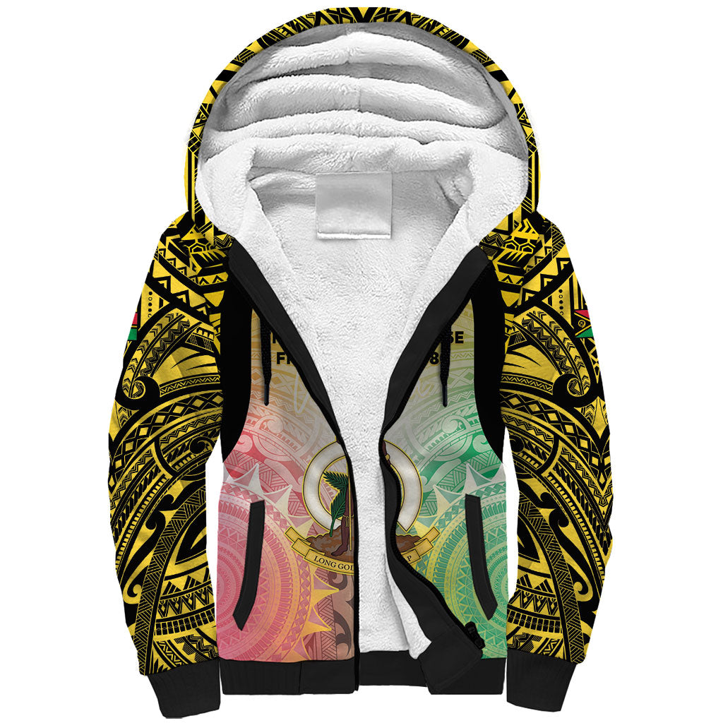 Vanuatu Independence Day Sherpa Hoodie The Untouched Paradise LT05 Unisex Colorful - Polynesian Pride