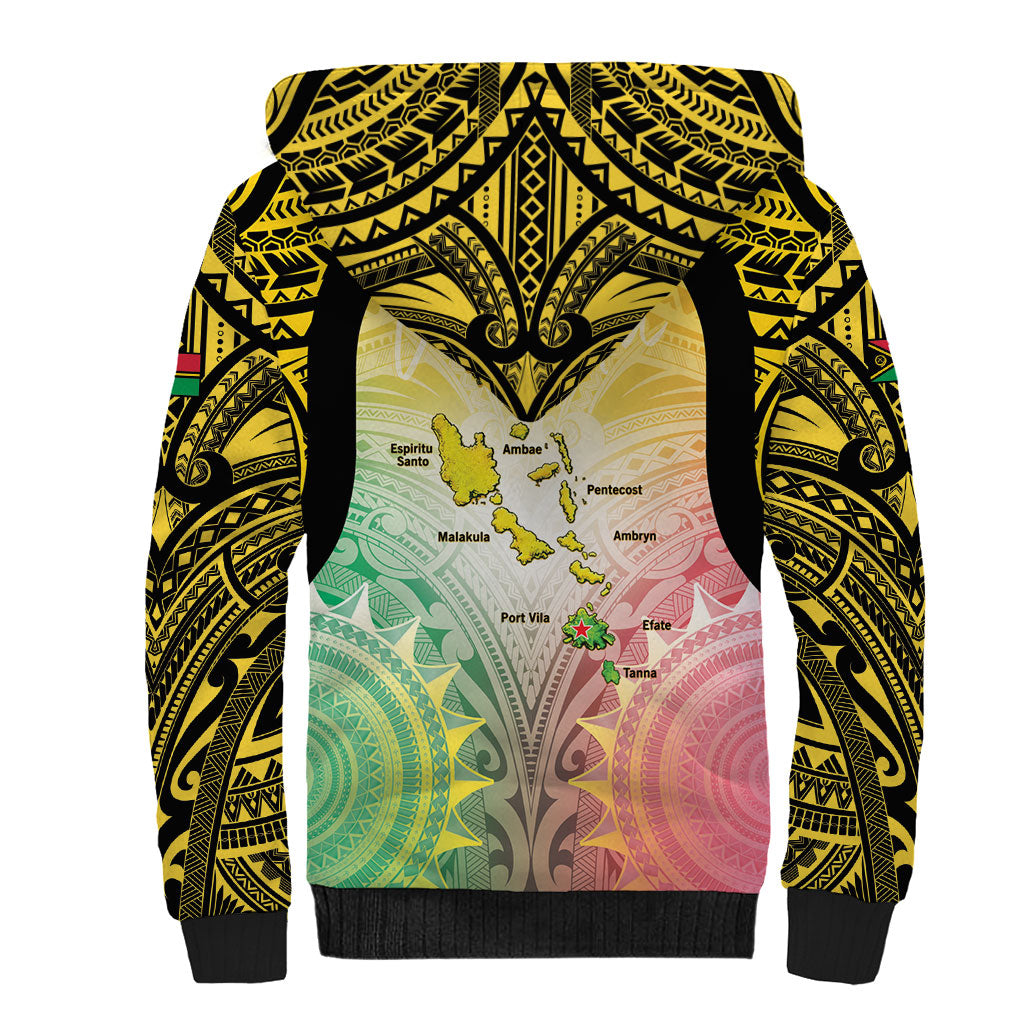 Vanuatu Independence Day Sherpa Hoodie The Untouched Paradise LT05 - Polynesian Pride
