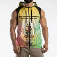 Vanuatu Independence Day Sleeveless Zip Hoodie The Untouched Paradise LT05 - Polynesian Pride