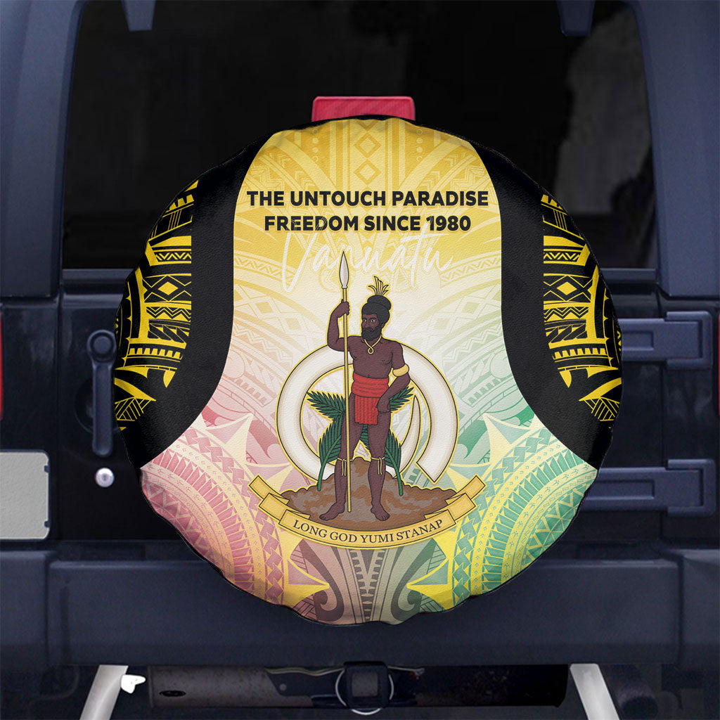 Vanuatu Independence Day Spare Tire Cover The Untouched Paradise LT05 No hole Colorful - Polynesian Pride