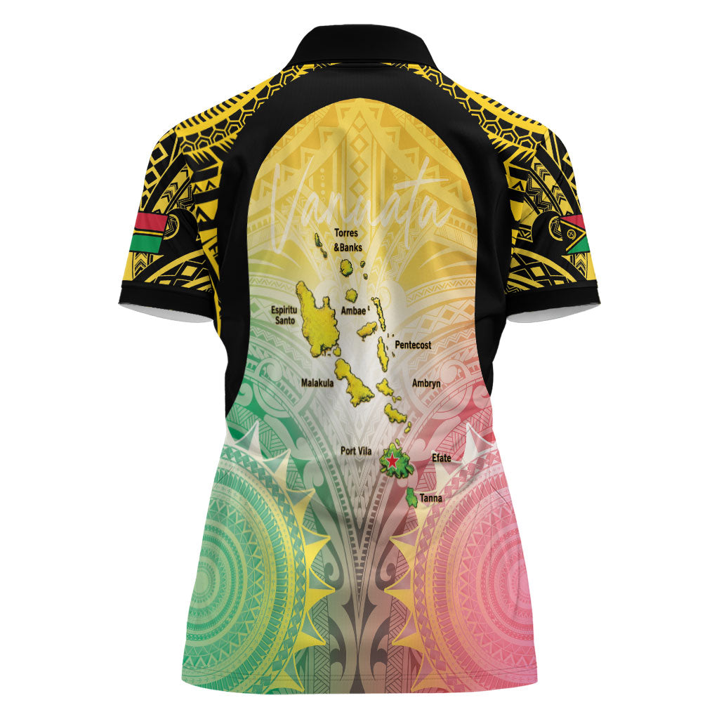 Vanuatu Independence Day Women Polo Shirt The Untouched Paradise LT05 - Polynesian Pride